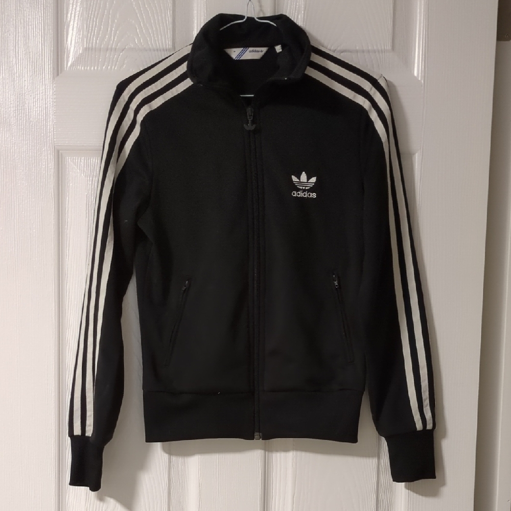 Adidas Black Track Jacket with Back Logo